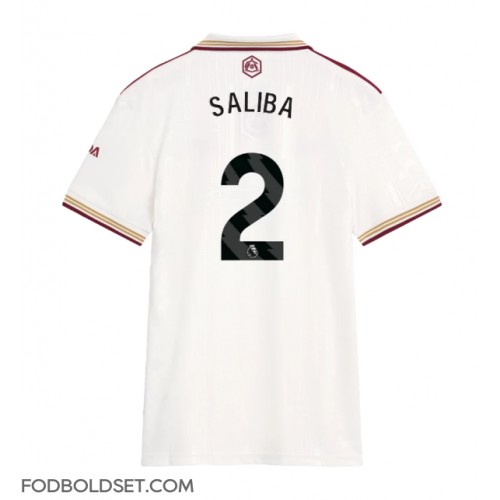 Arsenal William Saliba #2 Tredjetrøje Dame 2025-26 Kortærmet
